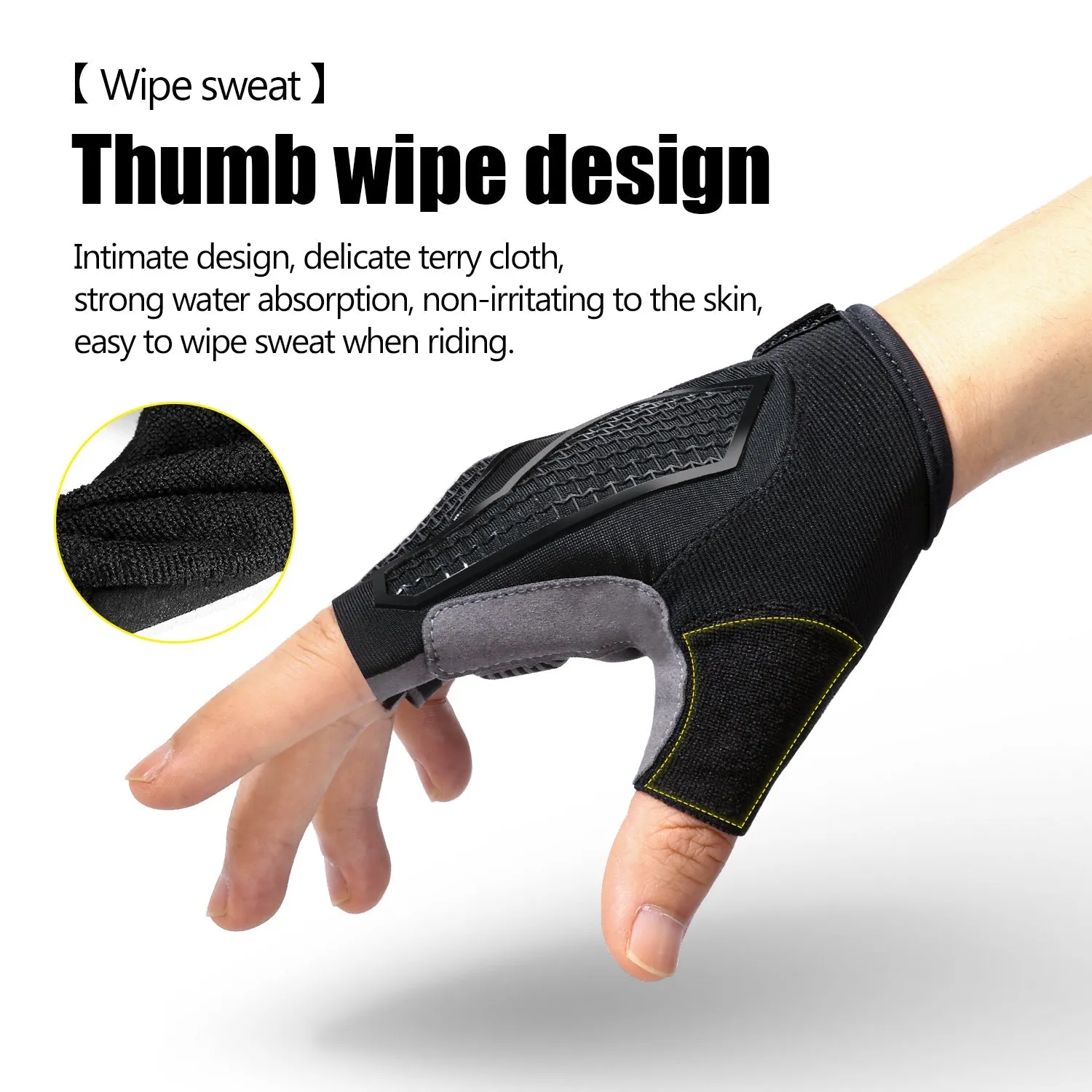 Half Finger Gel Shockproof Bicycle Gloves