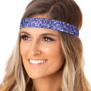 Hipsy Adjustable Non Slip Wide Bling Glitter Headband for Women Girls & Teens (Purple)