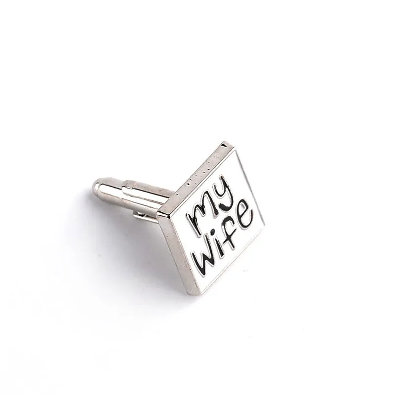 I Love My Wife Design Good Husband Cuff Link