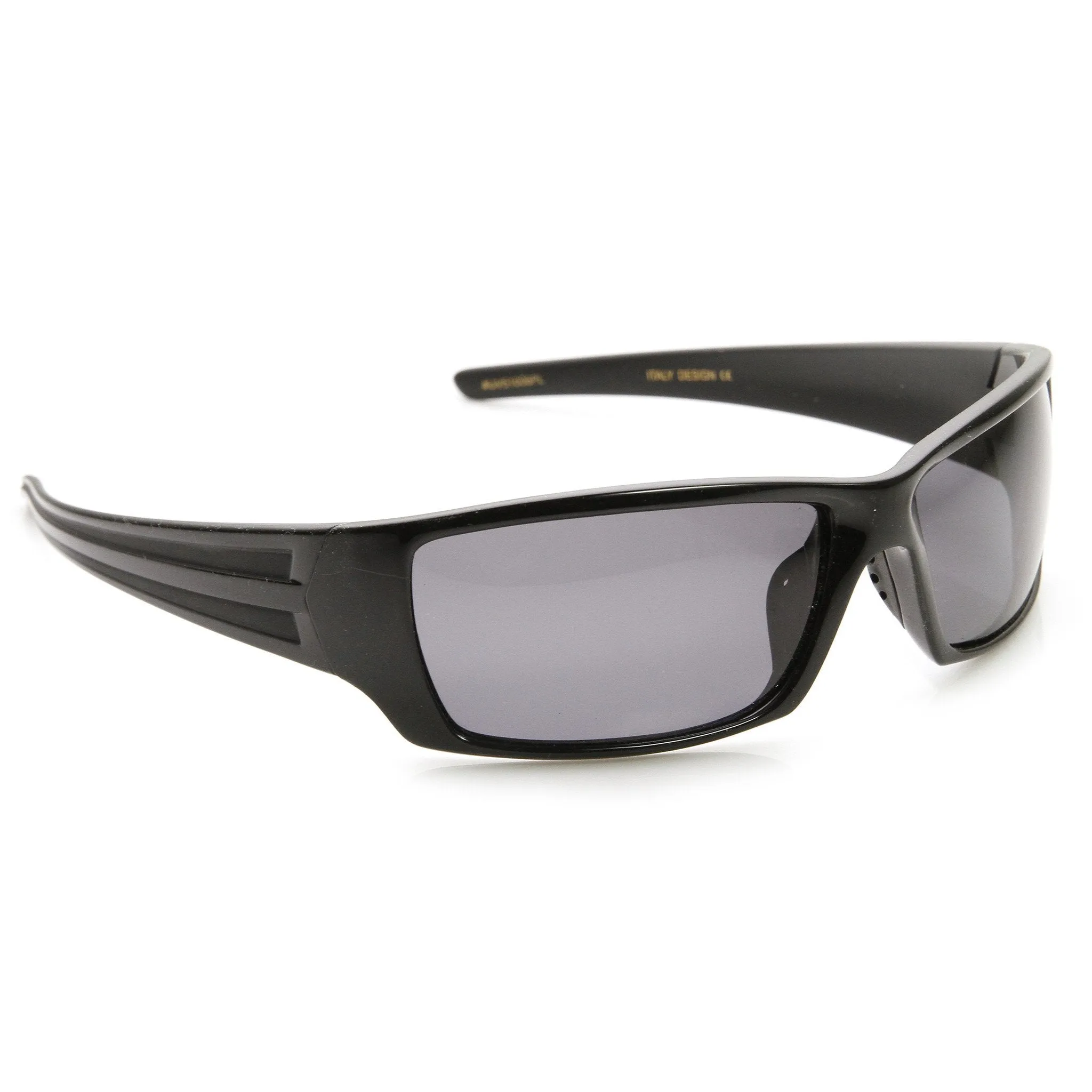 Mens Polarized Lens Outdoors Action Sports Wrap Around Sunglasses 9419