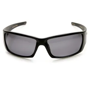 Mens Polarized Lens Outdoors Action Sports Wrap Around Sunglasses 9419