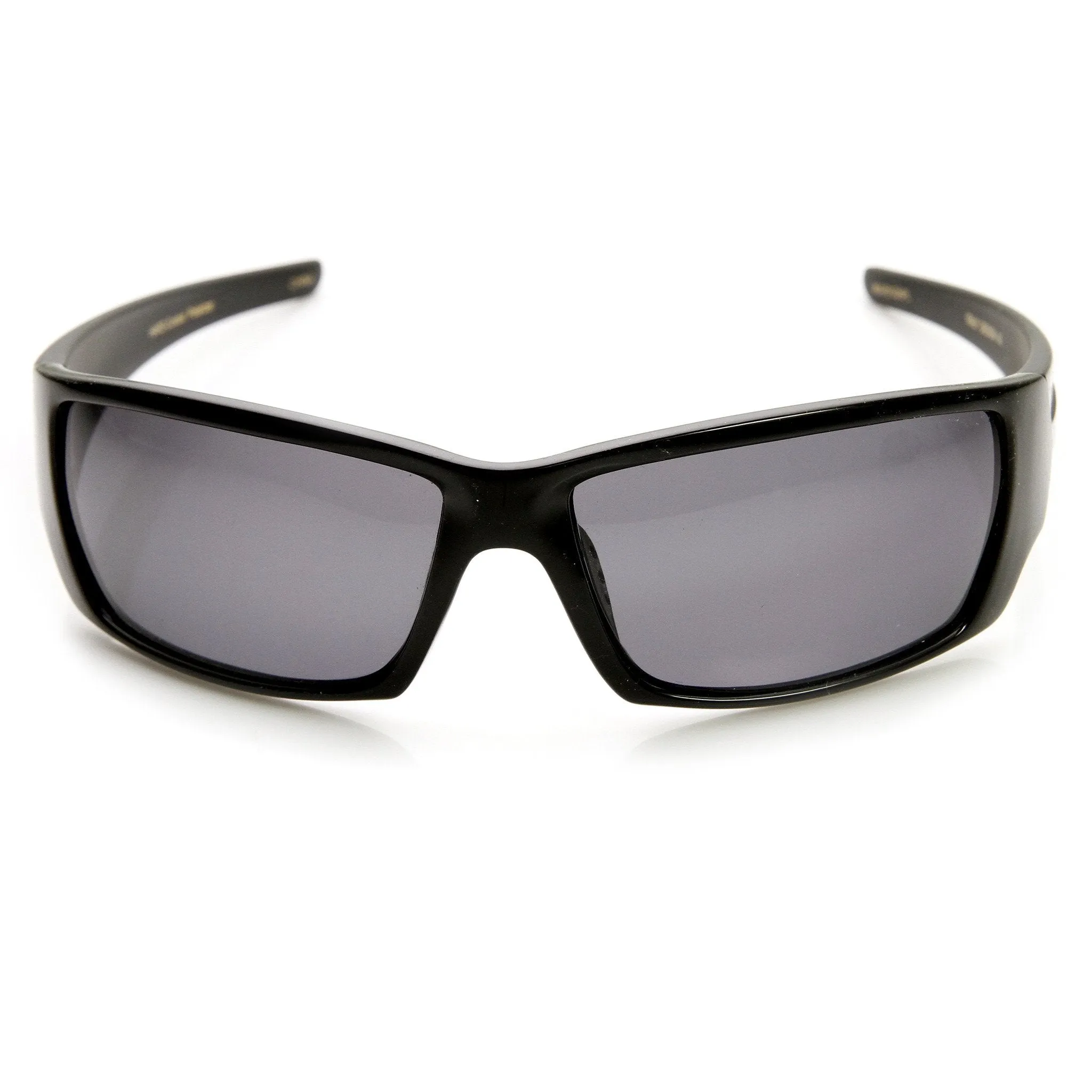 Mens Polarized Lens Outdoors Action Sports Wrap Around Sunglasses 9419