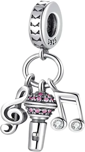 MICOO 925 Sterling Silver Charms for Bracelets and Necklace,Butterfly Music Dangle Pendants Beads Charms Jewelry Gift for Women,Fit Pandora European Bracelets