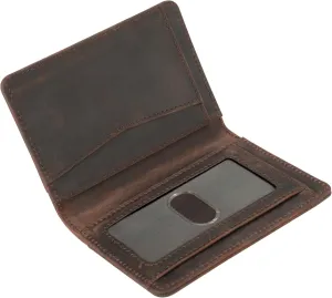Minimalist RFID Wallet for Men and Women | Slim Bifold Credit Card Holder Wallet | Men's Business Card Case | Genuine Leather Front Pocket wallet with Gift Box