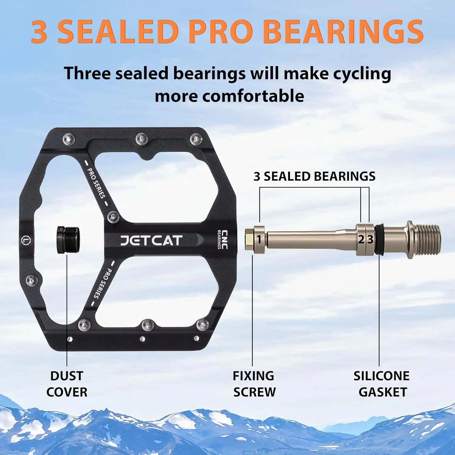 Mountain Bike Pedals Flat - MTB Pedals Flat, Bicycle Pedals, Road Bike Pedals, BMX Pedals, for BMX MTN Road Gravel EBike, Specialized Parts, Adults, Aluminum Metal Stamp 9/16"