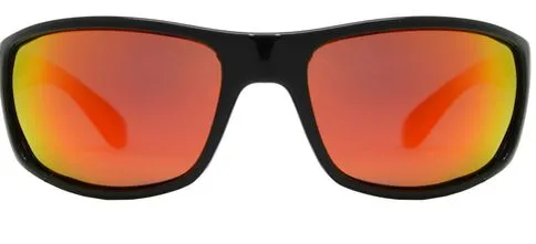 PL 707 RVC - Classic Sport Wrap Around Plastic Polarized Sunglasses with Color Mirror Lens