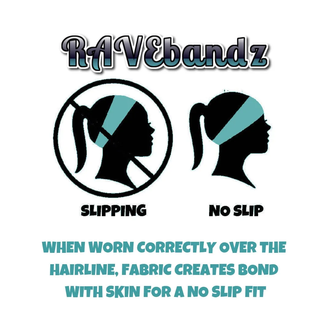 RAVEbandz The Pro - Wide Stretch Headband (Gridlock)