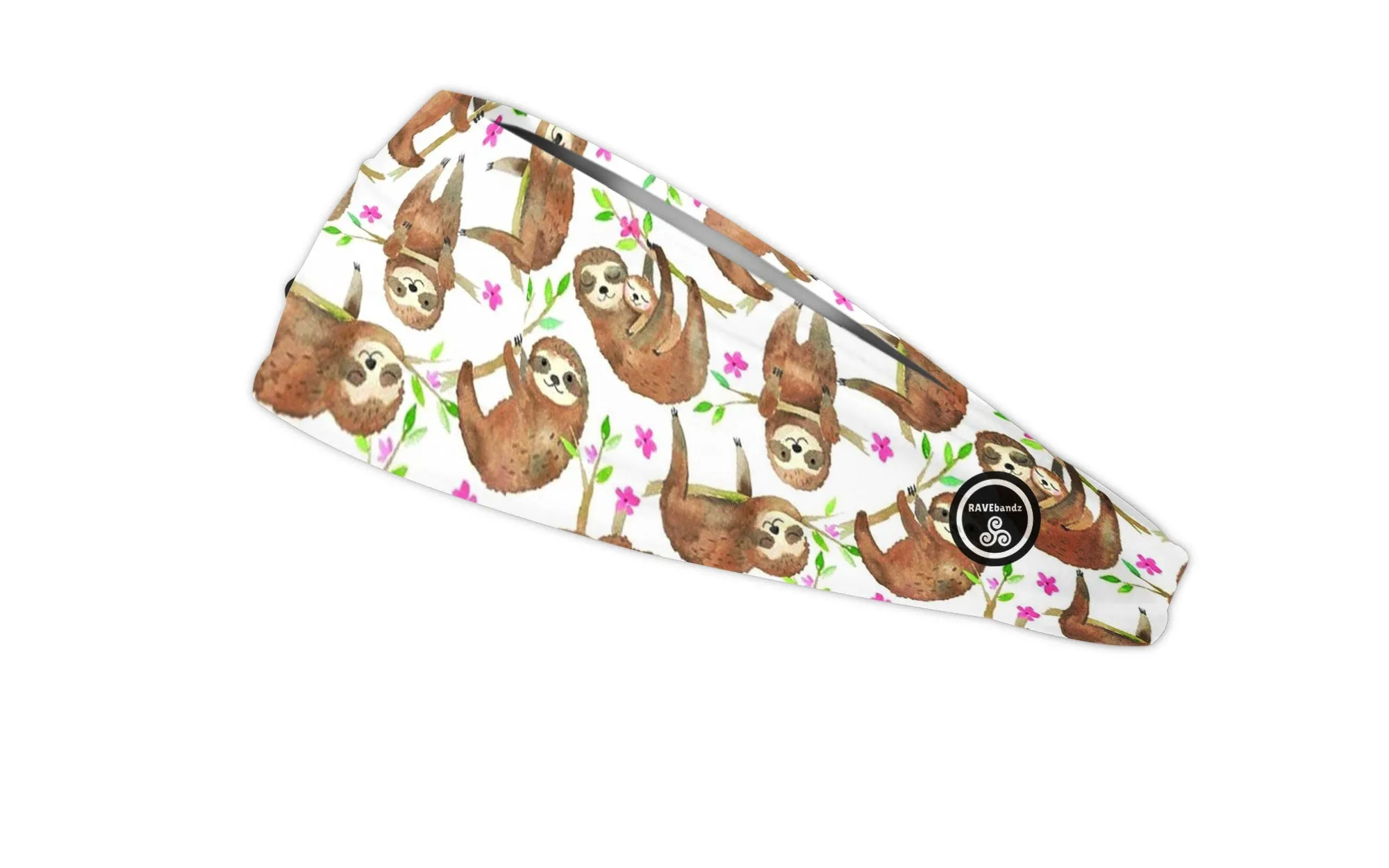 RAVEbandz The Pro - Wide Stretch Headband (Sloths)