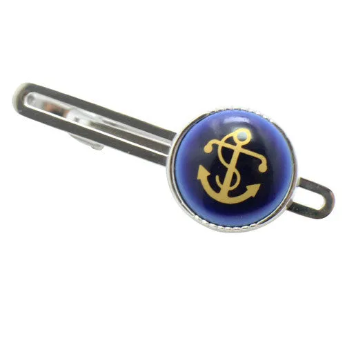 Royal Copenhagen Anchor Navy Tie Clips