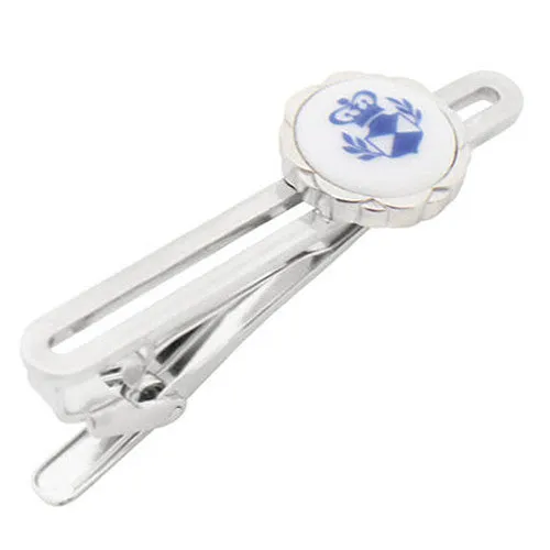 Royal Copenhagen Crown & leaf crest Tie Clips
