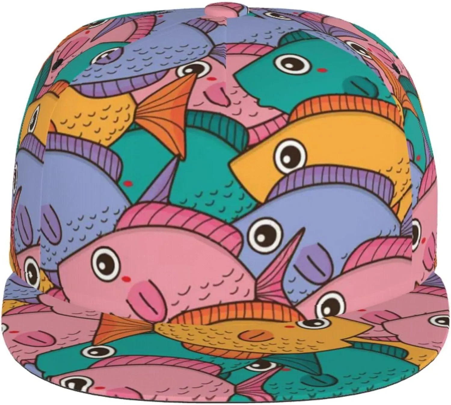 Snapback Hats for Men Women Fashion Japanese Koi Fish Baseball Cap Trucker Hat for Cycling Sports Running Golf Flat Brim Hats