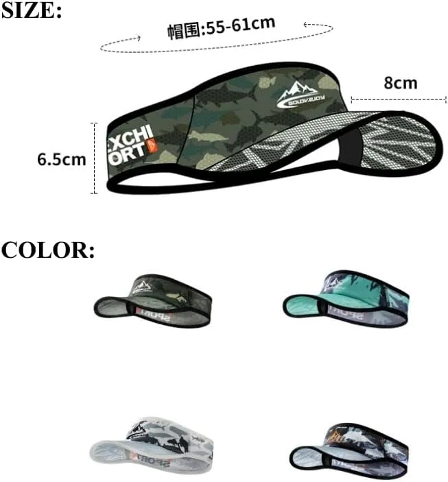 Sport Sun Visor Hats for Men Women Headsweats Sunvisor Cap for Men Women Sun Visors for Running, Golf, Tennis, Softball