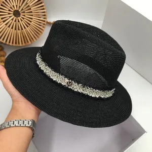 Summer  black hollow out flowers breathable joker  han edition tide beach sun hat leisure holiday by the sea