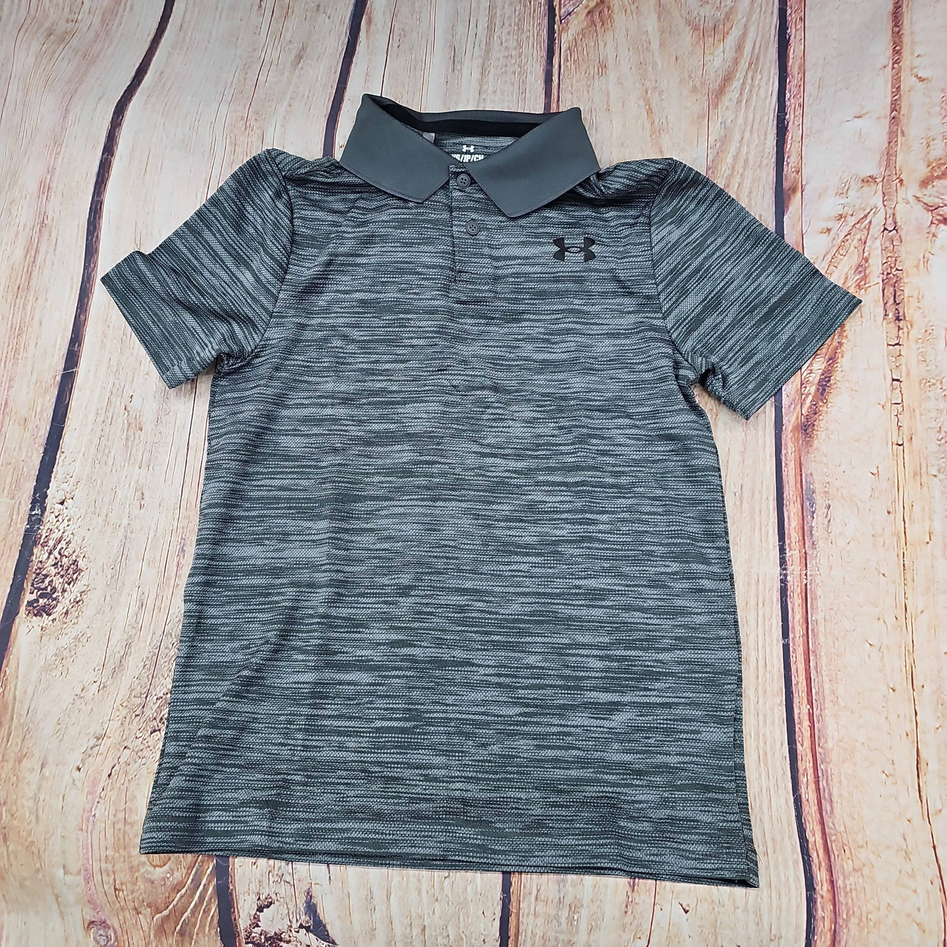 UA  BOYS PERFORMANCE SS POLO -GRY