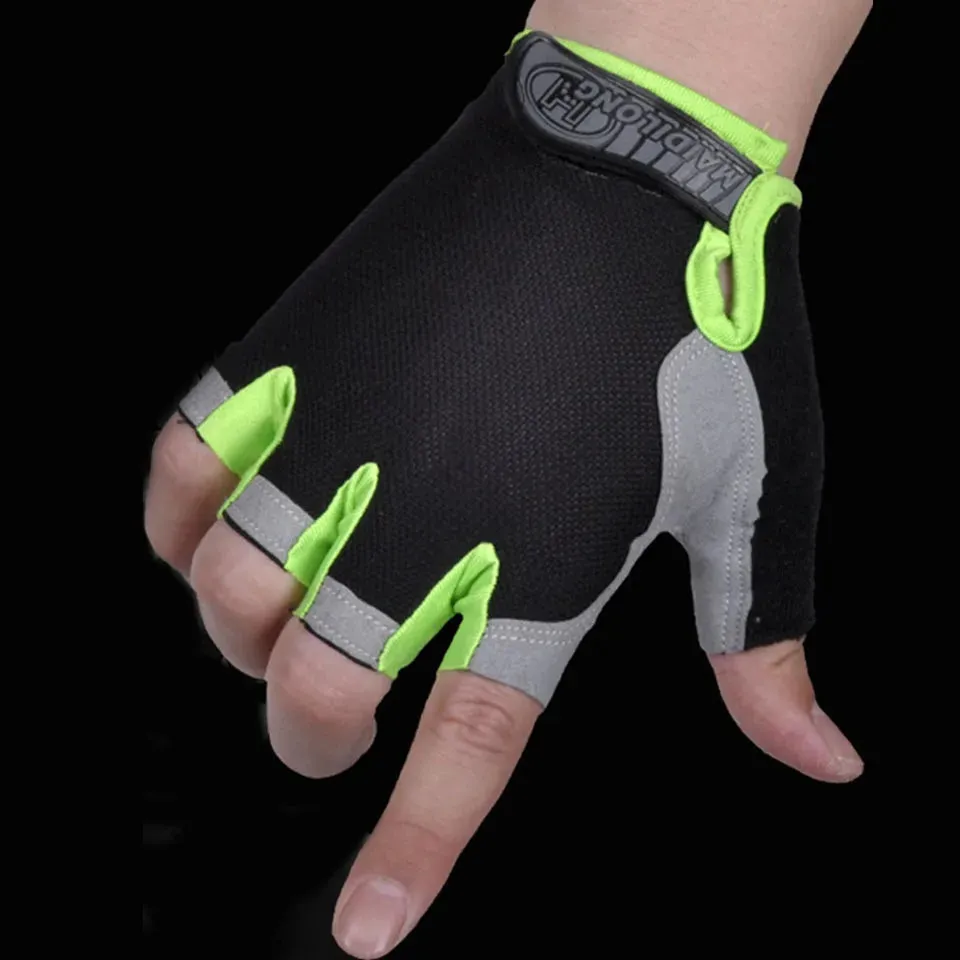 Unisex Cycling Gloves Anti-slip Anti-sweat Men Women Half Finger Gloves Breathable Anti-shock Sports Gloves Bike Bicycle Gloves