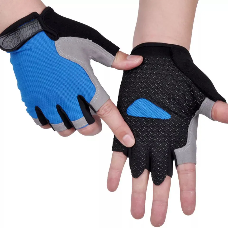 Unisex Cycling Gloves Anti-slip Anti-sweat Men Women Half Finger Gloves Breathable Anti-shock Sports Gloves Bike Bicycle Gloves