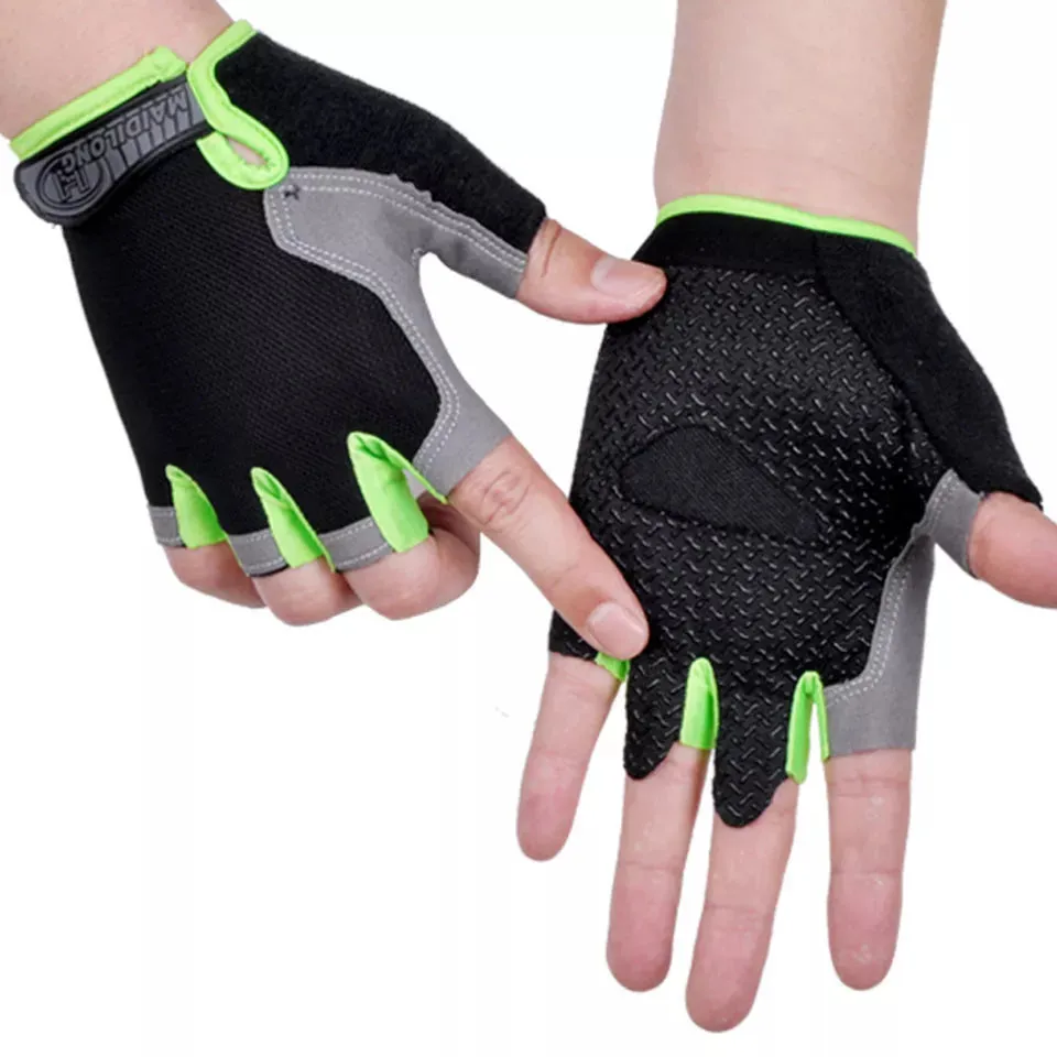 Unisex Cycling Gloves Anti-slip Anti-sweat Men Women Half Finger Gloves Breathable Anti-shock Sports Gloves Bike Bicycle Gloves