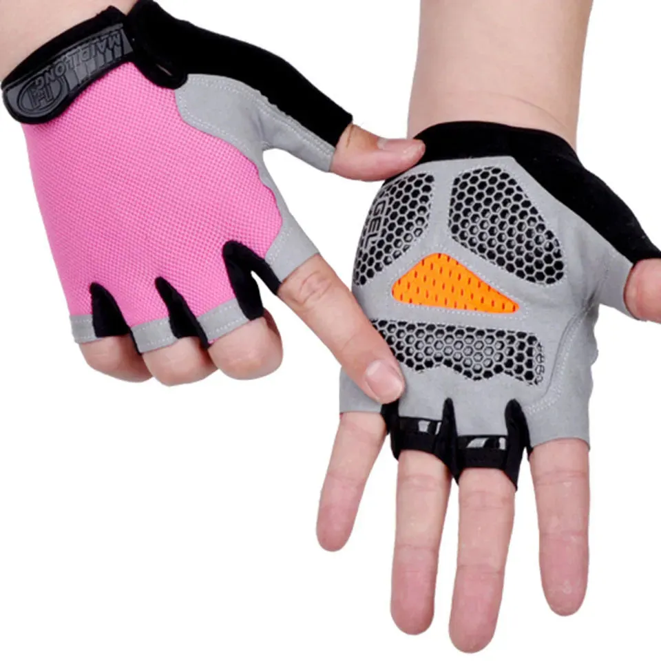 Unisex Cycling Gloves Anti-slip Anti-sweat Men Women Half Finger Gloves Breathable Anti-shock Sports Gloves Bike Bicycle Gloves