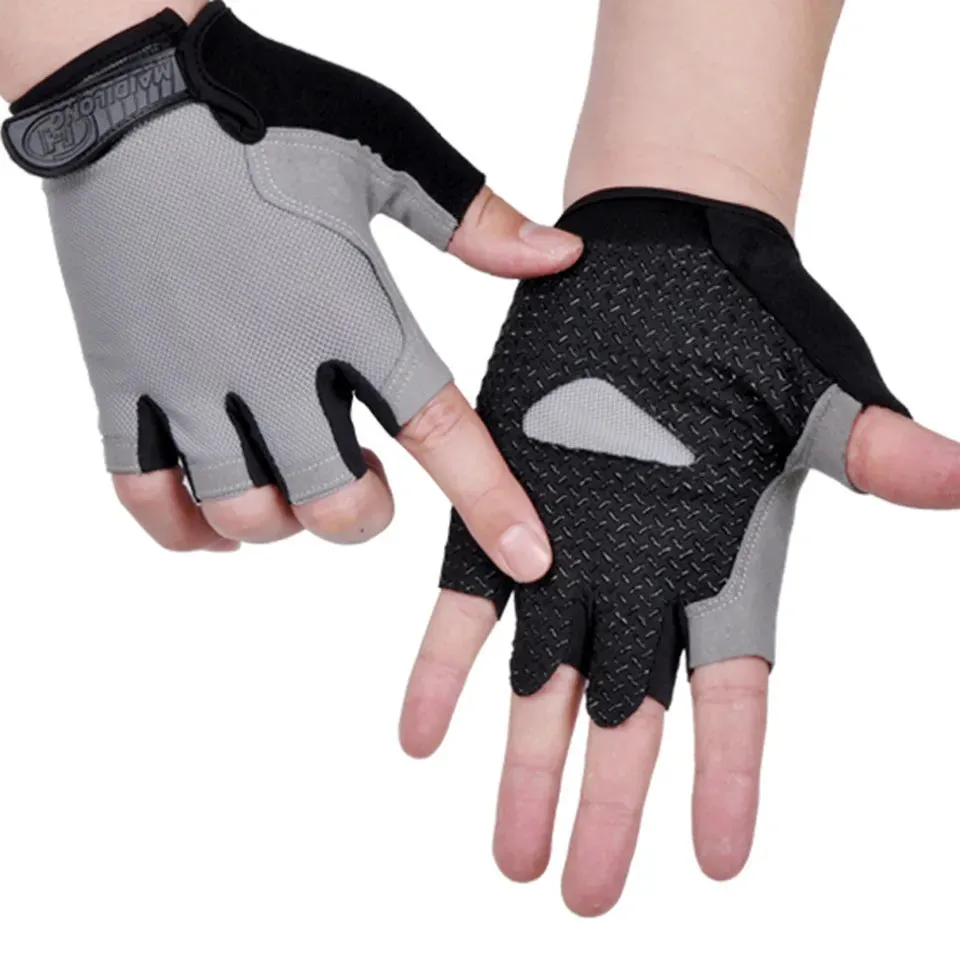 Unisex Cycling Gloves Anti-slip Anti-sweat Men Women Half Finger Gloves Breathable Anti-shock Sports Gloves Bike Bicycle Gloves