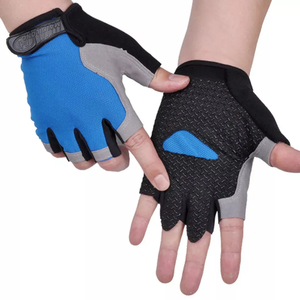 Unisex Cycling Gloves Anti-slip Anti-sweat Men Women Half Finger Gloves Breathable Anti-shock Sports Gloves Bike Bicycle Gloves