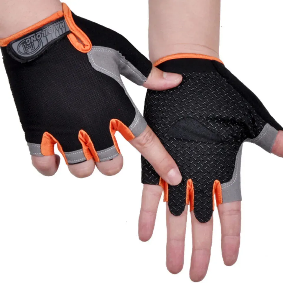 Unisex Cycling Gloves Anti-slip Anti-sweat Men Women Half Finger Gloves Breathable Anti-shock Sports Gloves Bike Bicycle Gloves