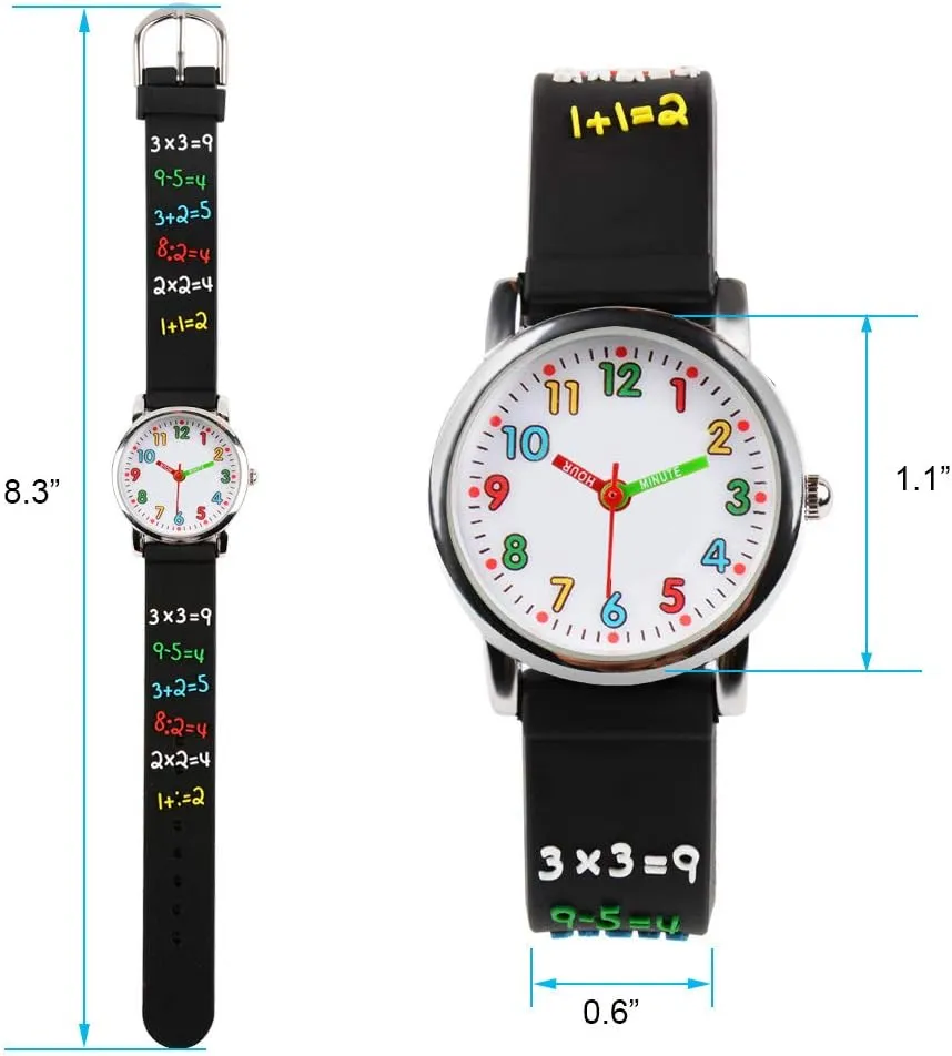 Venhoo Kids Watches 3D Cute Cartoon Waterproof Silicone Children Toddler Wrist Watches Time Teacher Gifts for 3-10 Ages Boys Little Child-Universe