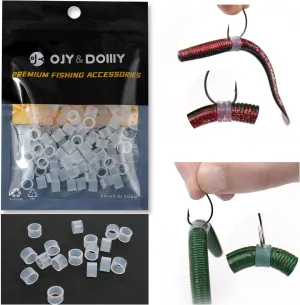 Wacky Worm O-Rings (180/150/120 Packs)  Heavy-Duty Silicone Senko Bait Protector (Only Kit Includes Tool) | Prevents Bass from Ripping Soft Plastics | Fits All Senko Worms (Small/Medium/Large)