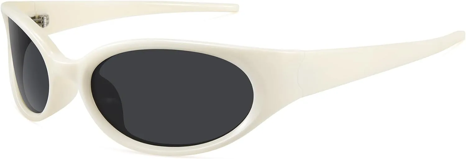 WOWSUN Retro Y2K Wrap Around Sunglasses for Women Trendy Polarized Sporty Shades UV Protection