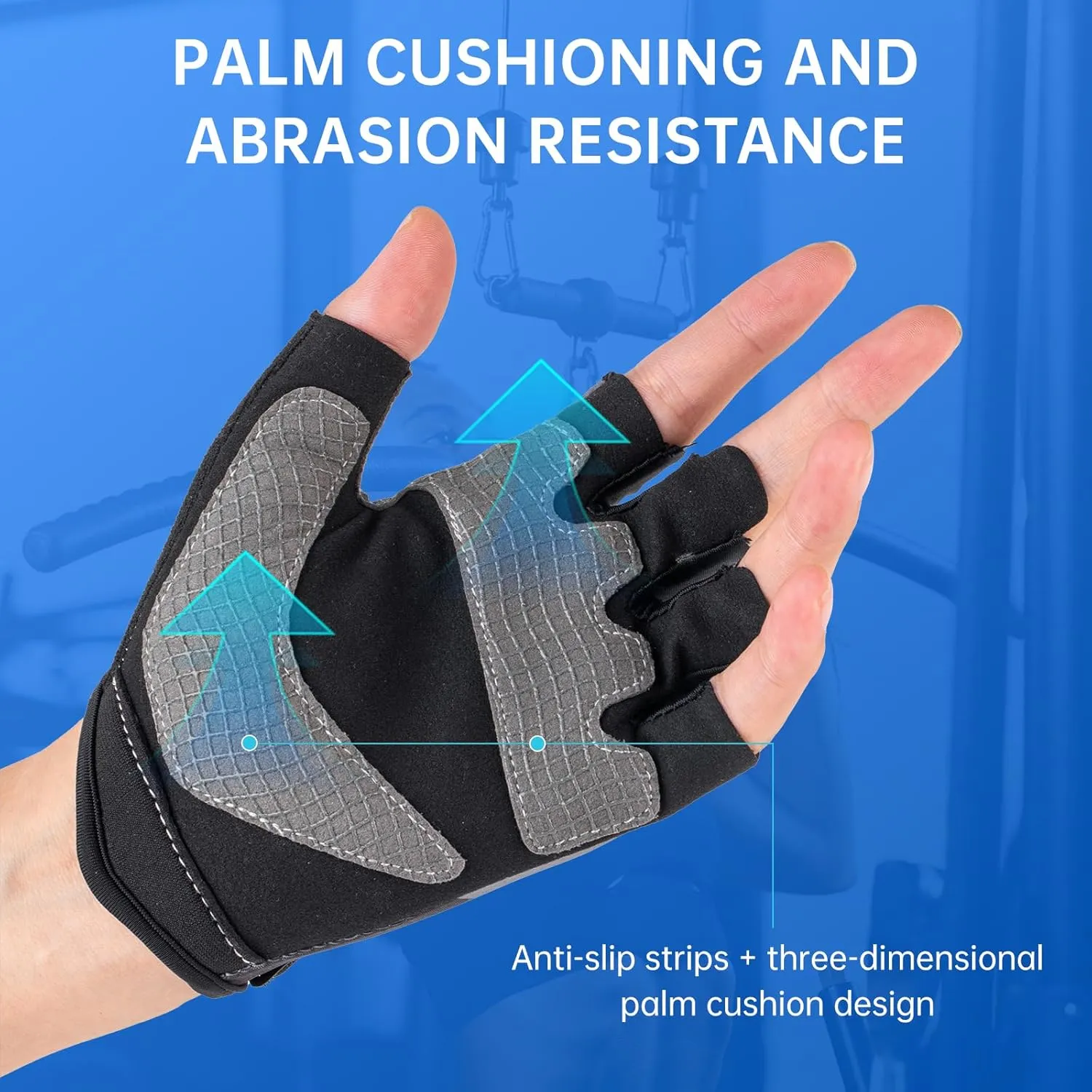 WULI Bike Gloves Cycling Gloves Half Finger Men's and Women's Fitness Gloves for Training, Breathable and Comfortable, Lightweight Climbing with Padding to Enhance Palm Strength